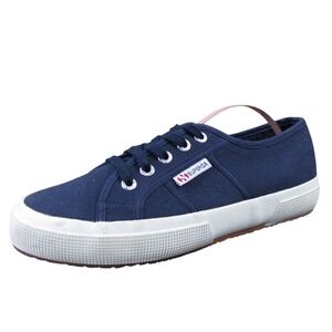 Superga 2750 Cotu Classic Women 7.5 Navy Canvas Sneakers Casual Walking Comfort